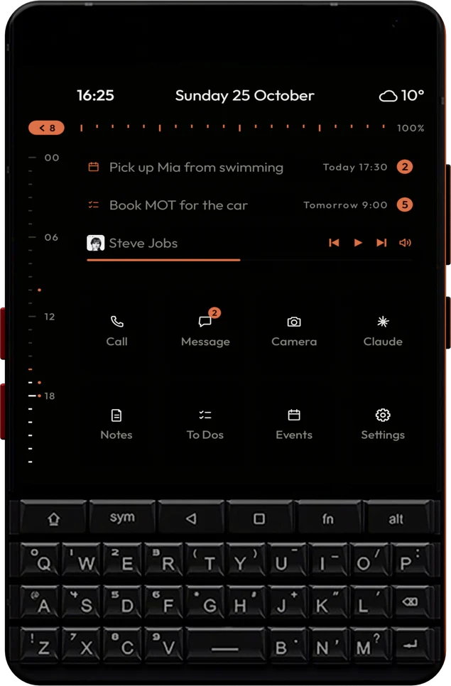 Minimal Android launcher on the Unihertz Titan 2